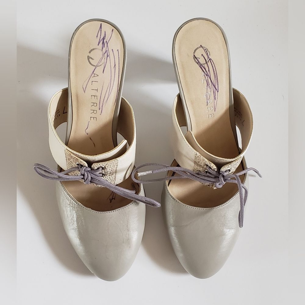 Alterre Interchangeable Women's Gray & Beige Heels Size 7